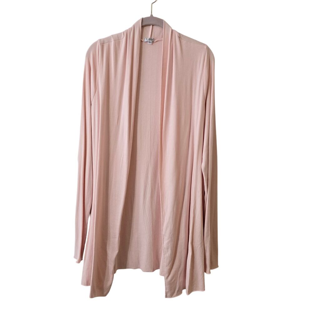 PJ Harlow Ameila Cardigan Pink Ribbed EUC Size L Large